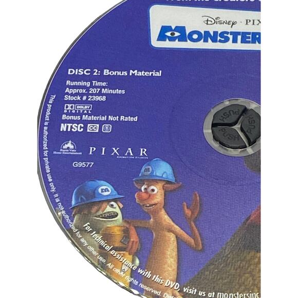 Monsters, Inc. Animation Movie DVD 2002 2-Disc Collector's Edition Family Kids - Picture 13 of 16